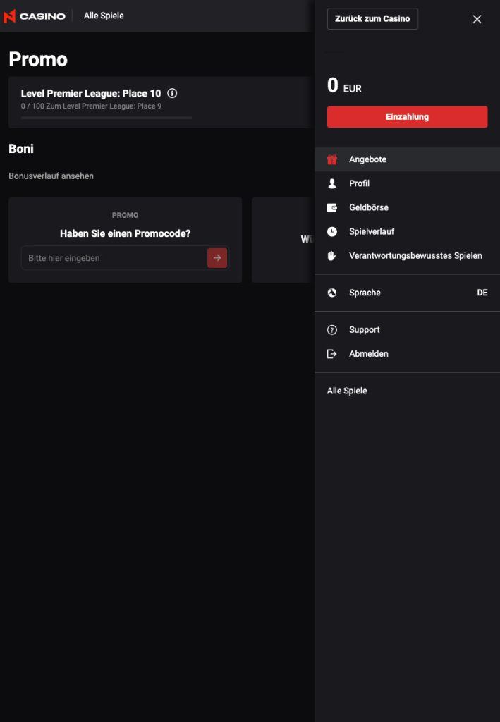 N1 Casino Login, Kundenkonto eingeben und Bonus erhalten